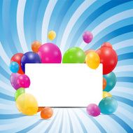 Color Glossy Balloons Background Vector Illustration N30