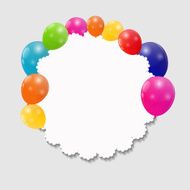Color Glossy Balloons Background Vector Illustration N31
