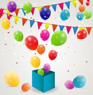 Color Glossy Balloons Background Vector Illustration N38