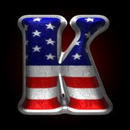 Vector American metal figure k N2