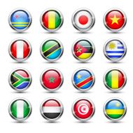 World flag glass icons N4