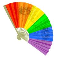 rainbow Folding Fans