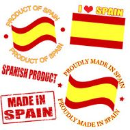 Product of Spain stamps