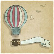 retro background with aerostat N2