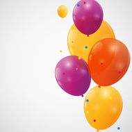 Color Glossy Balloons Background Vector Illustration N39
