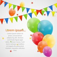 Color Glossy Balloons Background Vector Illustration N40