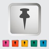 Map pin single icon N4