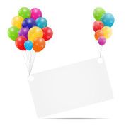 Color glossy balloons card background vector illustration N15