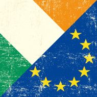 Irish and european grunge Flag