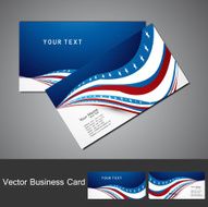 American Flag 4th july business card set vector illustration