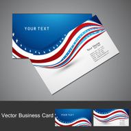 American Flag 4th july business card set