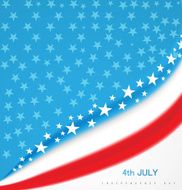 American Flag 4th july independence day wave design vector illustration