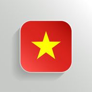 Vector Button - Vietnam Flag Icon