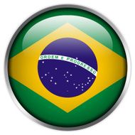 Brazil Flag Glossy Button N8