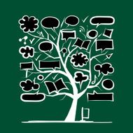 Sketch of tree with arrows and frames for your design N2