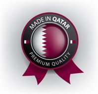 Made in QATAR QATARI seal Flag (Vector) N4