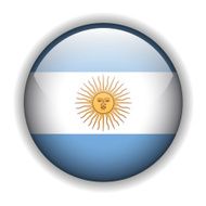 Argentina Flag button vector N2