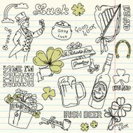 Saint Patrick&#039;s Day doodles N4