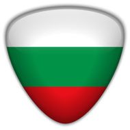 Bulgaria Flag Glossy Button N6