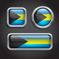 Bahamas flag glass buttons