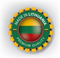 Made in LITHUANIA Lithuanian seal Flag (Vector) N3