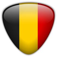 Belgium Flag Glossy Button N3