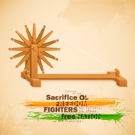 Spinning Wheel on India background