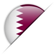 Qatar Flag Glossy Button Hidden N2