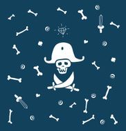 Pirate background cartoon
