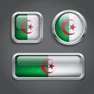 Algeria flag buttons N2