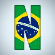 Brazil Alphabet Letters N10