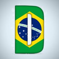 Brazil Alphabet Letters N16