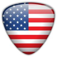USA Flag glossy button N2
