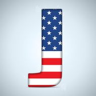 USA Independence Day Alphabet Letters N9