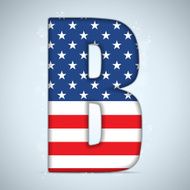 USA Independence Day Alphabet Letters N12