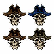 Pirate Skull Hand drawn Vector eps8 N2