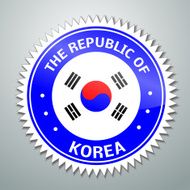 Korean flag label