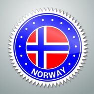 Norwegian flag label