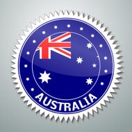 Australian flag label