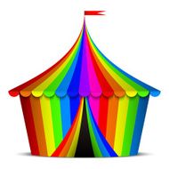 colorful circus tent