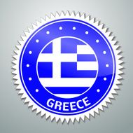 Greek flag label