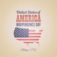 USA Independece Day Banner typography design template