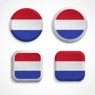 Holland flag buttons
