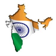 Indian Map-Flag