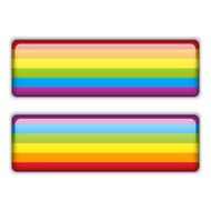 Square Glass Buttons Gay