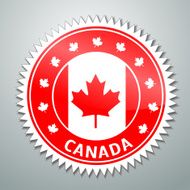 Canada flag label