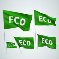 Eco - green vector flags