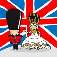 British couple with flag