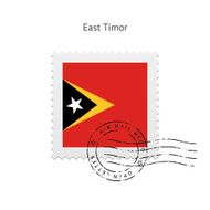 East Timor Flag Postage Stamp