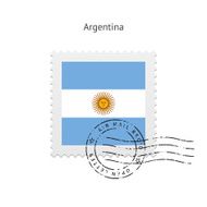 Argentina Flag Postage Stamp